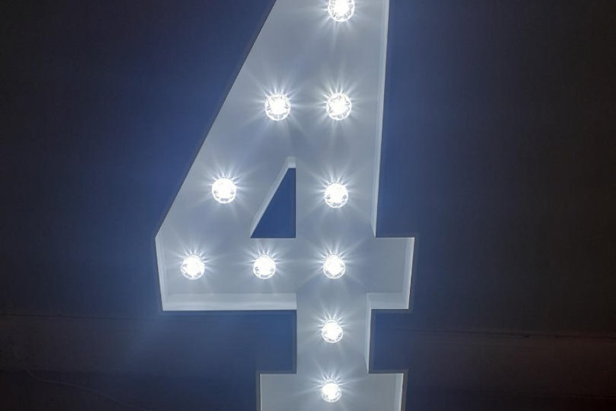 Large LED Number 4